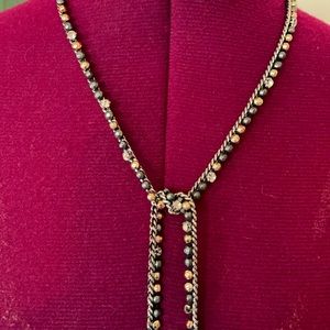 Stella & Dot Zoe lariat necklace in hematite